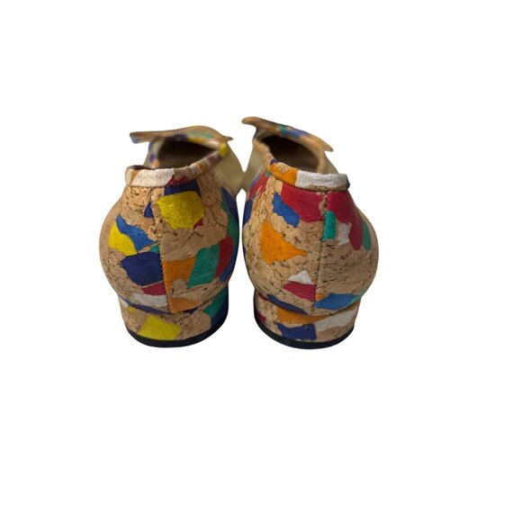 Vaneli Womens Colorful Cork & Mesh Flats Size 10 S - Picture 5 of 6